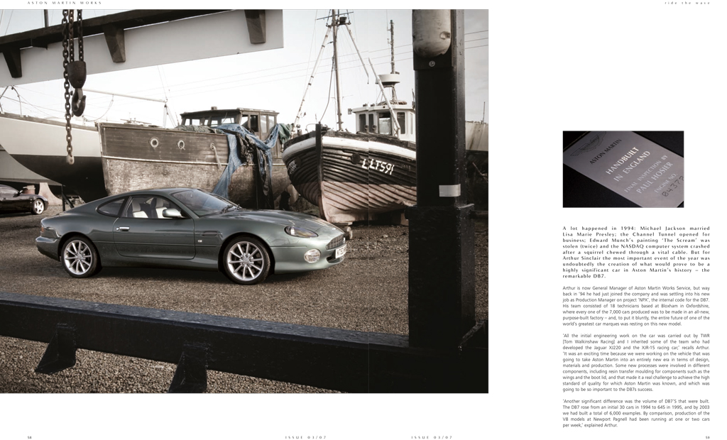 DB7 Zagato Aston Martin Magazine Photograph 2